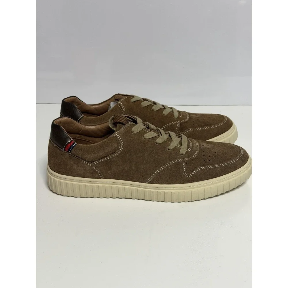 Four Brothers The Nice Oxford Brown Leather Lace-Up Casual Sneakers Men's 8 New